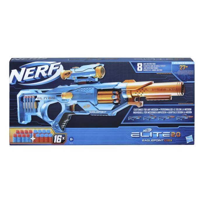Nerf Elite 2.0 - NERF - Eaglepoint RD-8 - Barillet 8 fléchettes - Viseur et canon amovibles