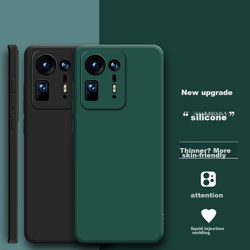 Xiaomi MIX4 Phone Case, Xiaomi MIX4 Protective Cover, Full Lens Protection Upgraded Frosted Anti-Drop Slim Silicone Soft Case - Midnight Black