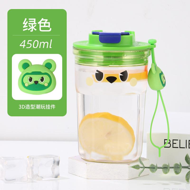 Children and students cartoon expression pendant drinking cup couple water cup 450ml