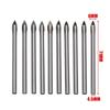 10pcs Glass Marble Porlain Spear Head Ramic Tile Drill Bits Set Spade Drill Bit Set For Ramic Wall Concrete Hole Opener