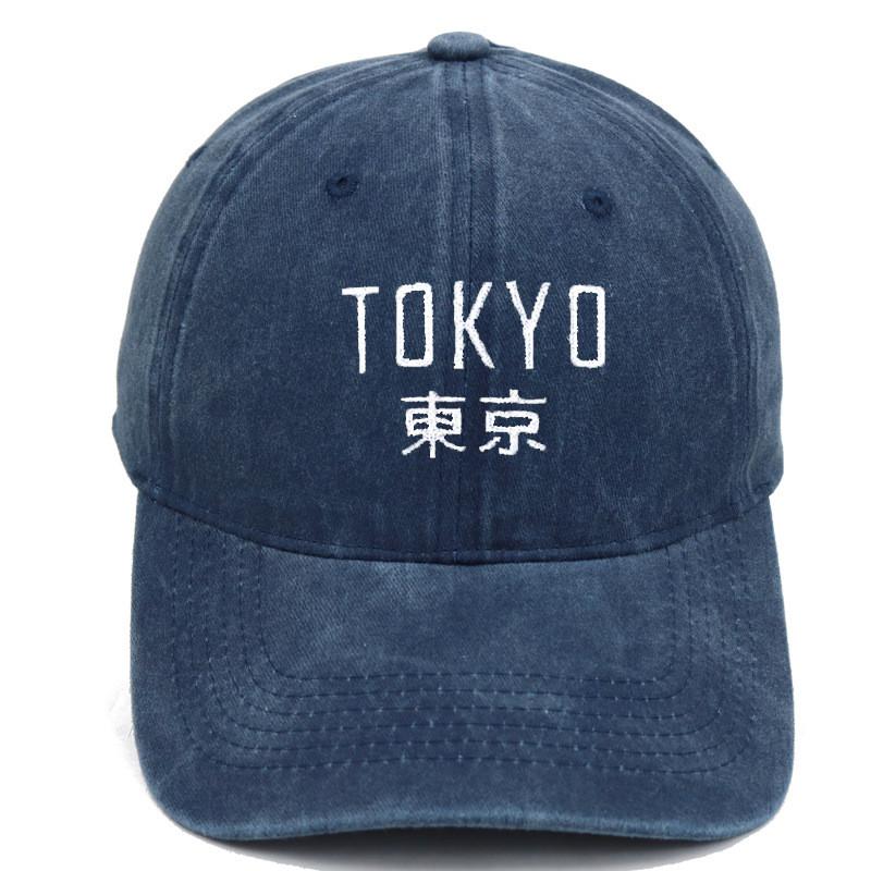 Vintage Water Wash Cotton Baseball Cap With Embroidered Letters For Outdoor Sun Protection
