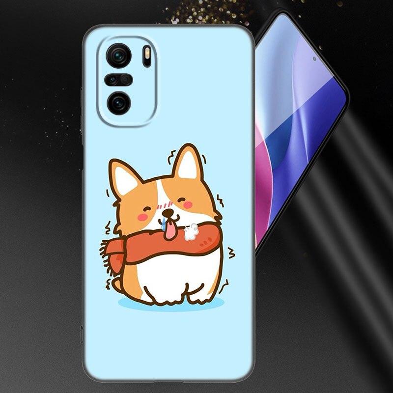 Cute Corgi Dog Phone Case For Xiaomi Mi POCO X3 NFC GT M4 M3 12 11T 10T Pro A3 11 Lite NE 5G 12X 11i F3 Soft TPU Black Cover