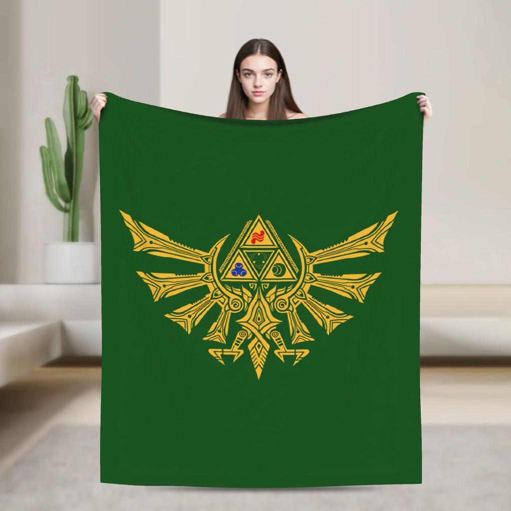 Link Cartoon Z-Zeldas Soft Warm Blanket Decorative Plush Throw Blanket Aesthetic Couch Chair Flannel Bedspread Sofa Bed Cover