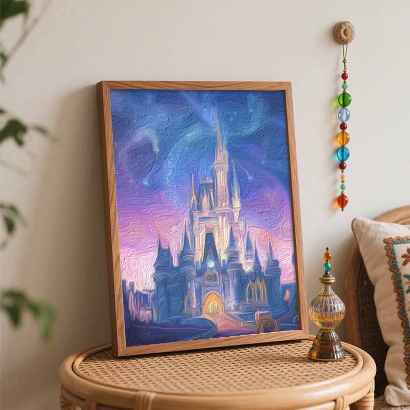 Disney Night Castle Paint By Number Kit Number Drawing Canvas DIY Picture Home Decor Disney Fantasy Fairytale Magic Art Painting Set