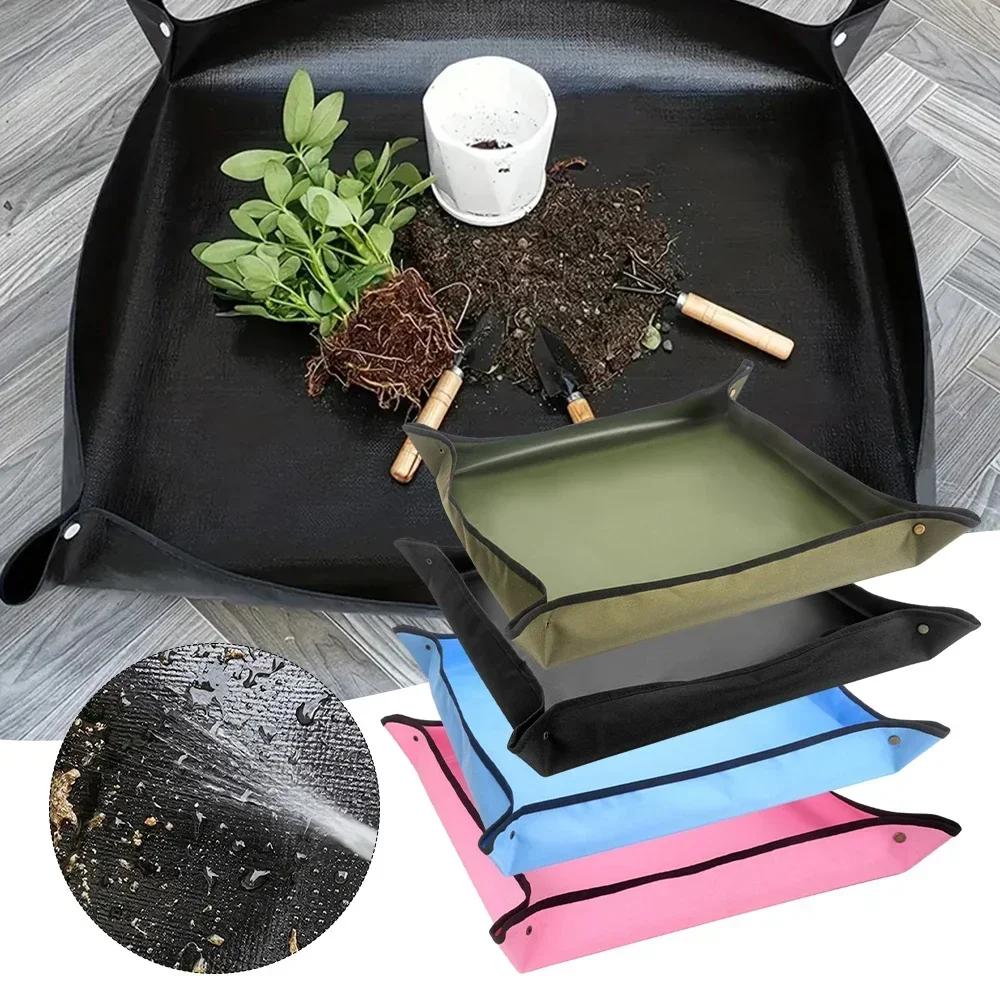 Garden Planting Mat 75×75cm Flower Pot Plant Repotting Mat Reusable Foldable Gardening Transplanting Mat Succulent Plant Pad