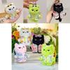 Plush Cat Keychain With Flower Shirt And Sunglasses Design For Cute Gift And Bag Decoration