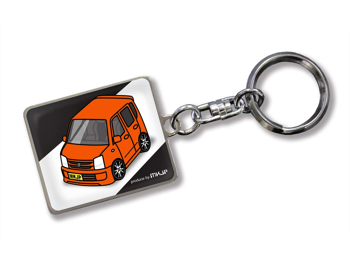 

Custom Keychain for Suzuki Wagon R Black Orange Car Color [MKJP] MH21S, Base,