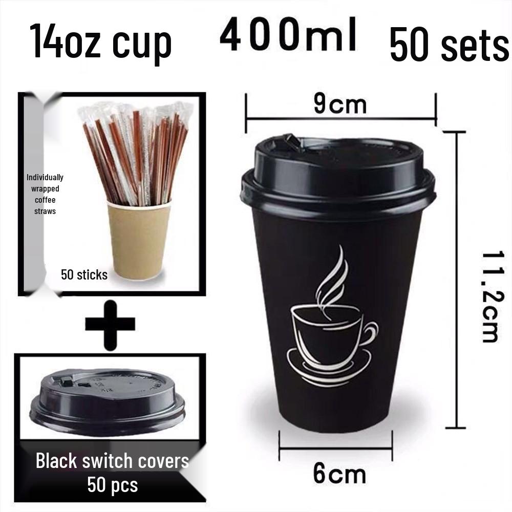 Heat-Resistant Thick Paper Cup with Lid for Hot Drinks