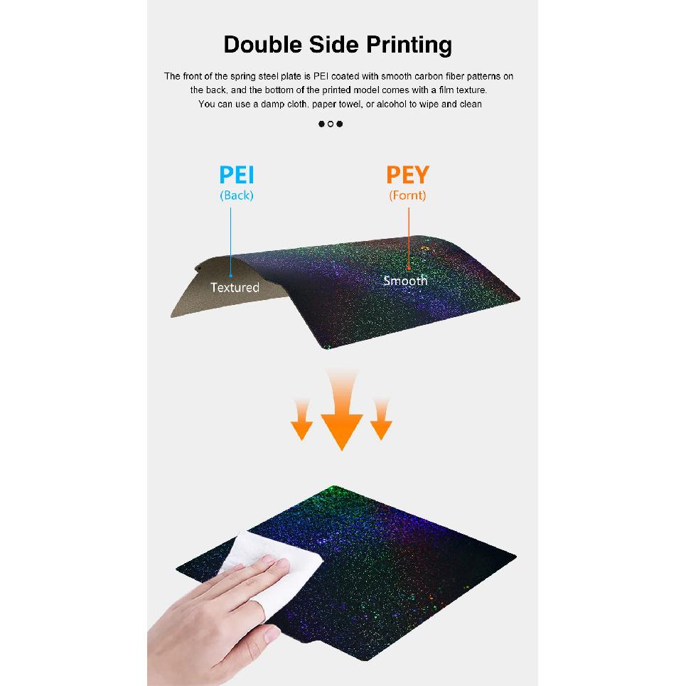 For Ender 3 Build Plate Heat Bed Ender 3 V2 /Neo Ender 5 /Pro H1H PEY PEO PET PEI Sheet 235x235 Magnetic Spring Steel Sheet
