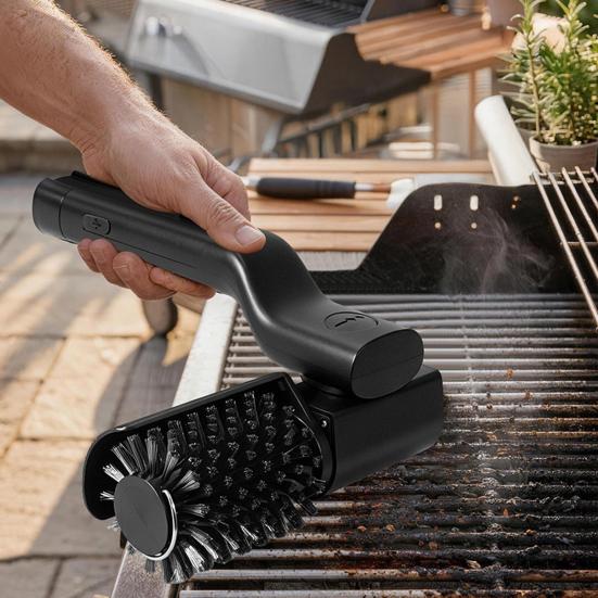 Spazzola Elettrica per Griglia con 7 Angolazioni e 3 Velocità, Pulitore Girevole per BBQ a 410 RPM per Griglie a Gas, Carbone e Ceramica, Strumento per la Pulizia della Griglia BBQ Lavabile in Lavastoviglie