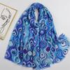 180*90Cm Viscose Scarves for Women Fashion Abstract Colorful Eyes Tassel Shawls And Wraps Pashmina Stole Bufandas Muslim Sjaal