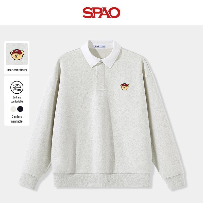 

SPAO Толстовка с вышивкой медведя в корейском стиле для пар M