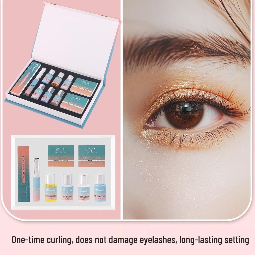 Keratin Eyelash Perm Solution Set for Thick, Curled, Barbie Doll Lashes