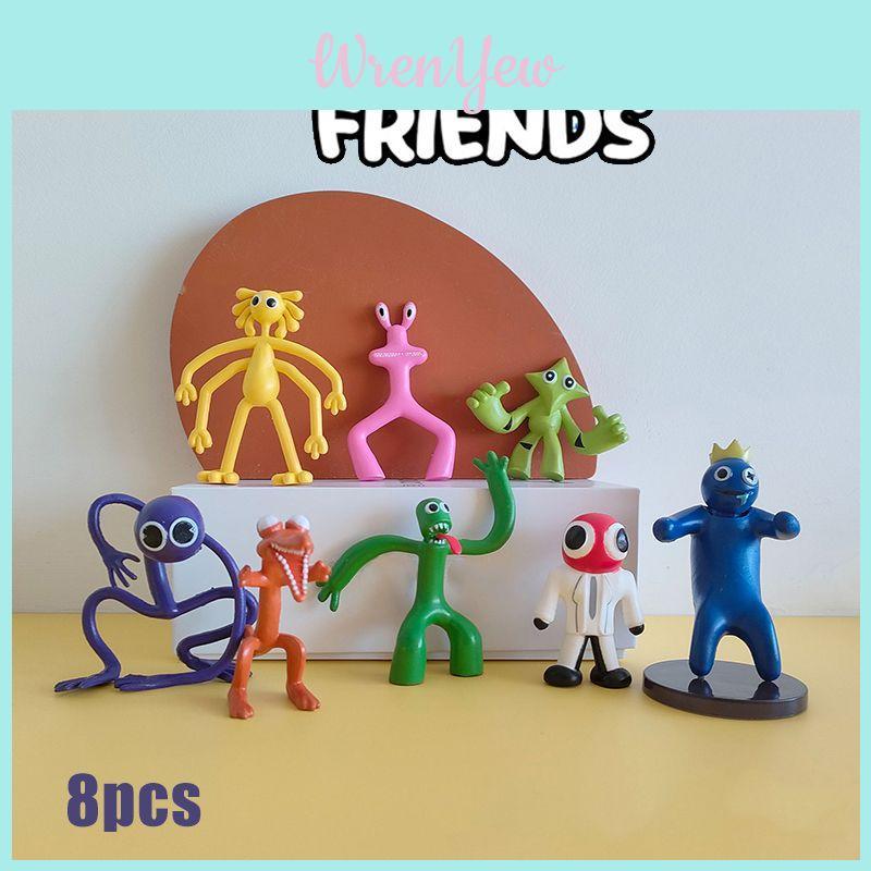 Set di Giocattoli Colorati Roblox Rainbow Friends per Bambini 8 Pezzi Modello Bambole Decorazione