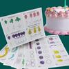 27Pcs/14Sheets Cake Icing Piping Diy Practice Drawing Board Template Paper Decor Practice Template Paste Fondant Decorating