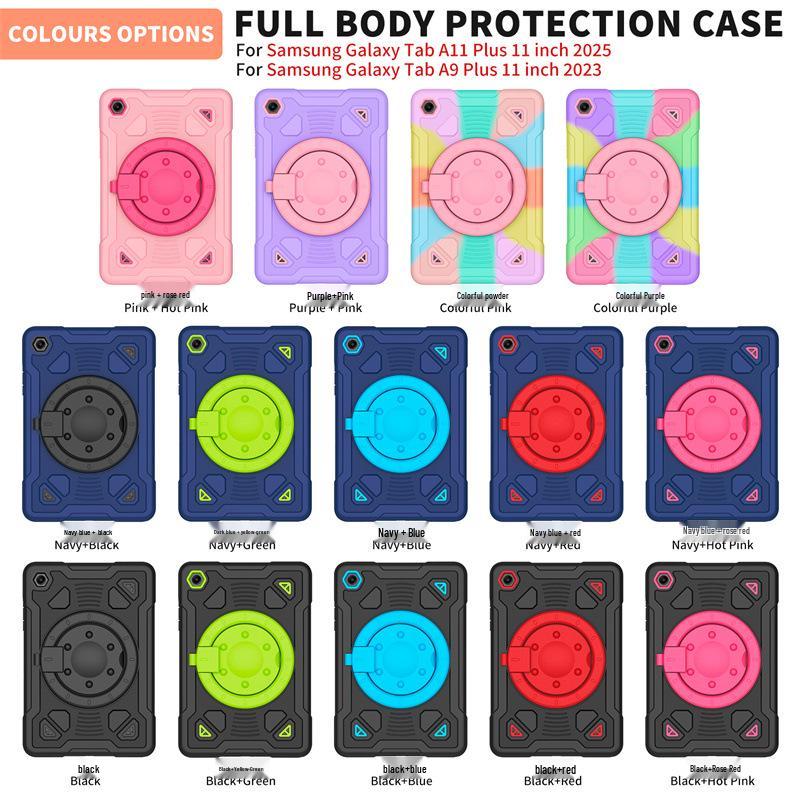 Samsung Tab A11 Cartoon Silicone Wristband Holder Case with Pen Slot