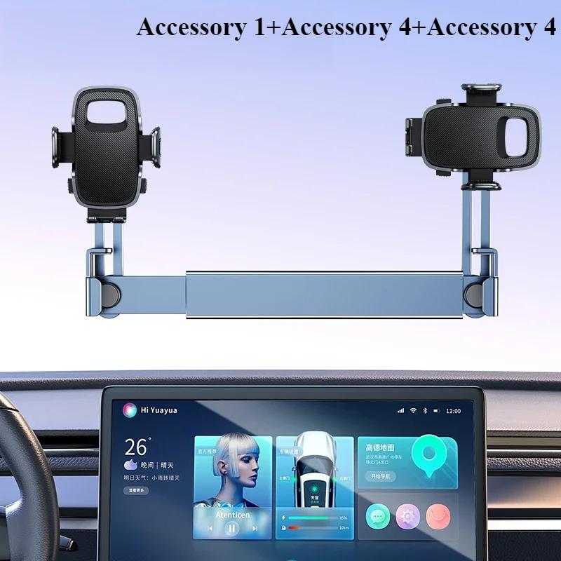 Oatsbasf Dual-position Car Screen Phone Holder Stand Aluminum Adjustable for Tesla Model 3 Highland Y Universal Car Accessories