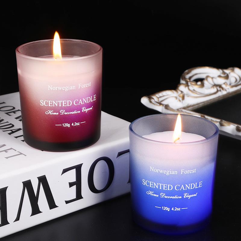Gradient Glass Colorful Photosensitive LED Electronic Candle Christmas Atmosphere Decoration Props Real Candle Ornaments