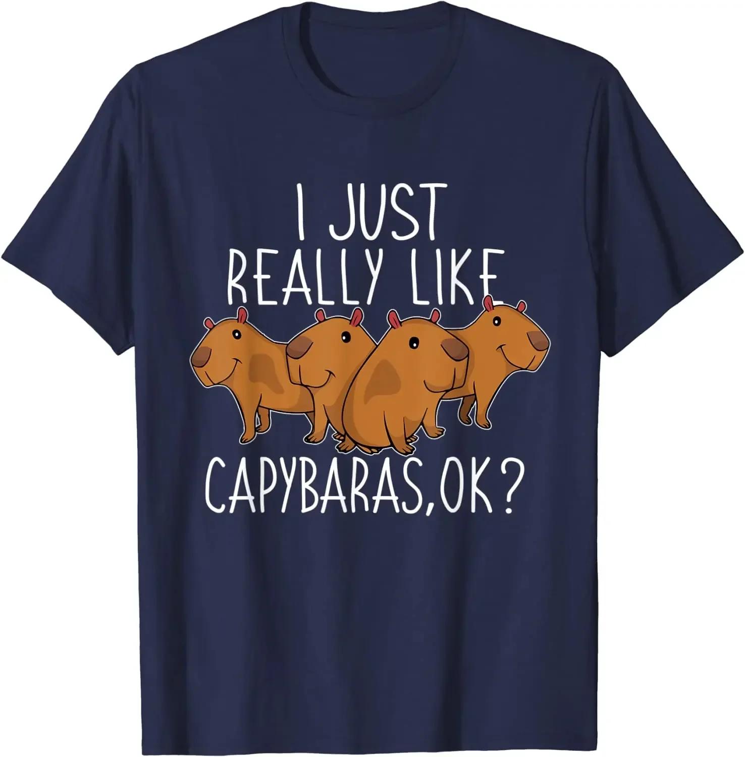 

Capybara Lover Милая футболка Capybara для женщин и мужчин, любителей животных, мужская одежда, винтажная футболка, графические футболки, повседневная хлопковая футболка XXL