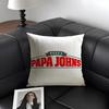 Brand P-Papa J-John'S Cushion Cover Summer Breathable Linen Organic Fabric Double-Sided Printing Sofa Pillow Case Home Decor