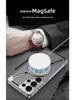 Samsung S25 Ultra Protective Case with Magnetic Rotating Stand – Anti-fall, Electroplated Leather Cover