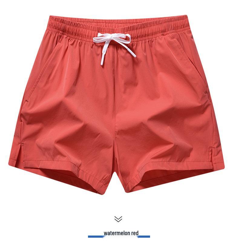 Men's Quick-Dry Fitness Shorts - Breathable, Solid Color, Three-Quarter Casual Running Pants