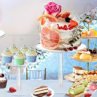 Acrylic Clear Cake Display Stand Dessert Table Kitchen DIY Cake Decor Tool for Friend Family Neighbors Gift
