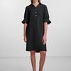 Women's Casual Fashion Summer Loose Solid Color Button Half Sleeve Dress