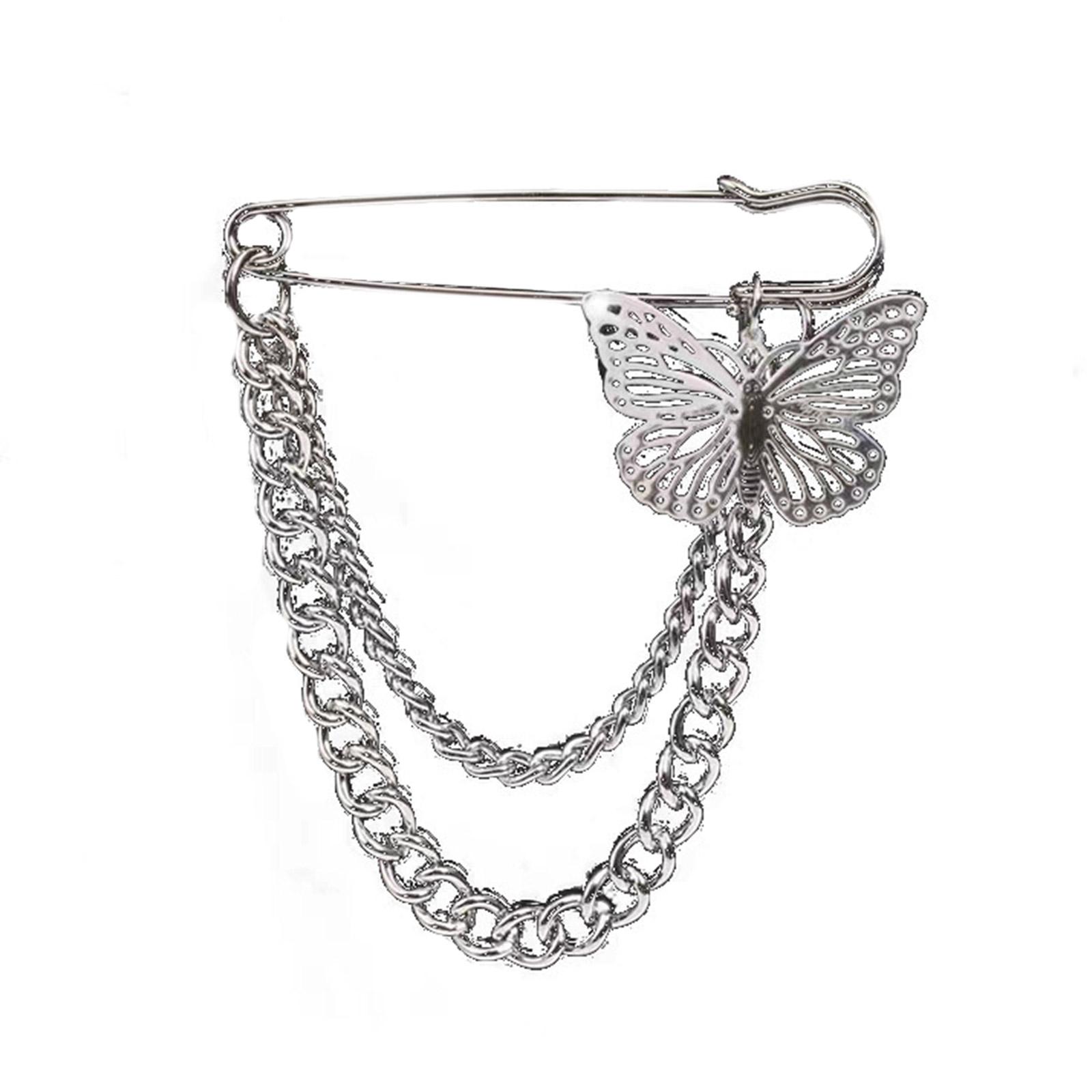 

Adjustable Waist Tighting Pins Women Fashion Chain Brooch Buckles Trendy Trousers Fixed Buckle Suit Clothing Waist Clip 1