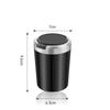 Car Ashtray Flame Retardant Alloy Liner One Touch Lid Built In Led Light For Daily Car Driving Use