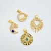 Luxury European-American Zirconia Pendant Necklace: Gold-Plated Copper Charm for Women