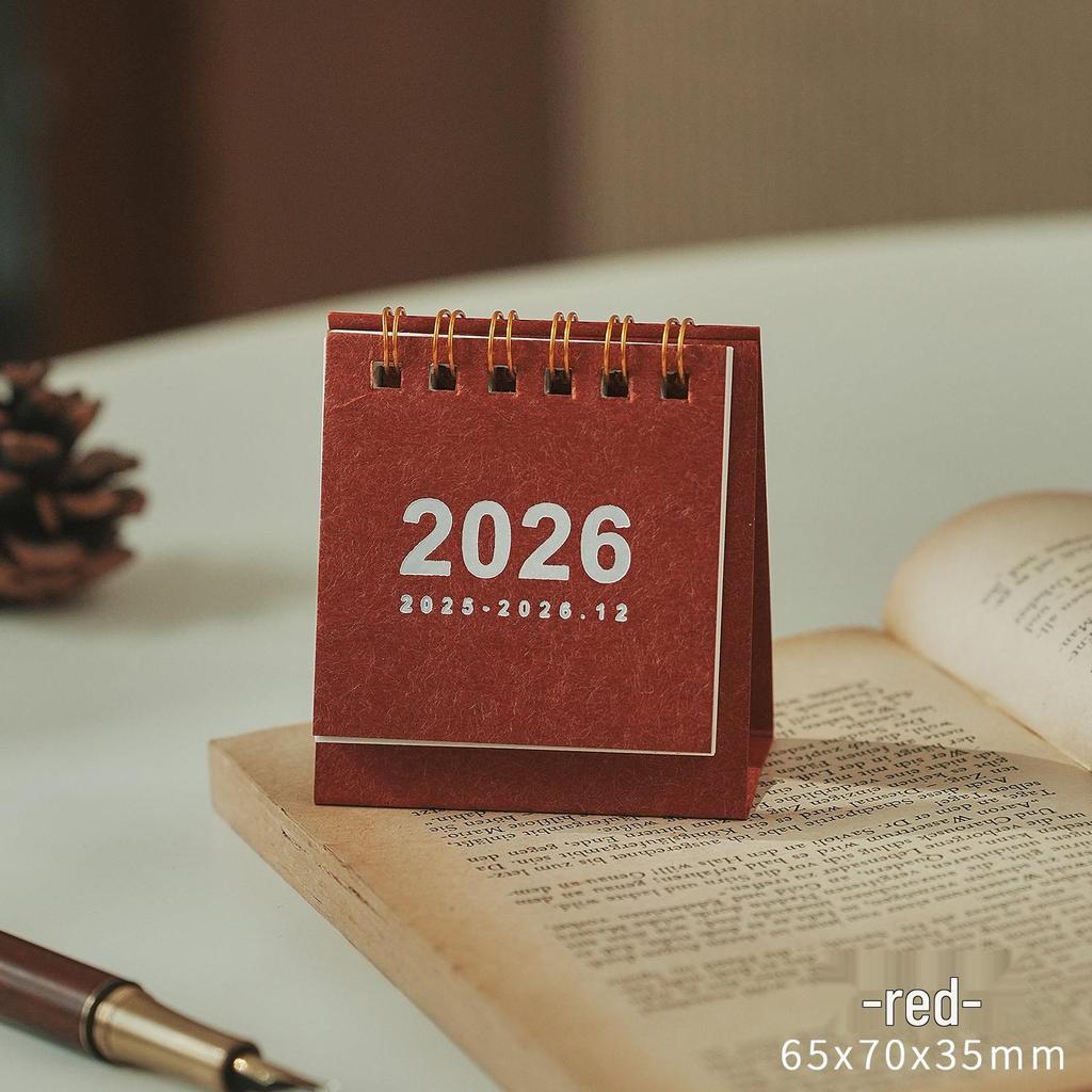 Calendario da scrivania lunare retrò in stile MUJI 2025-2026, mini ornamento INS