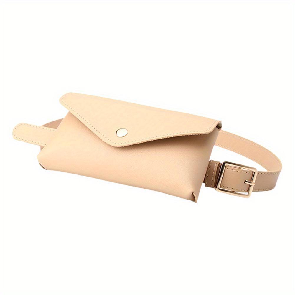 Women Waist Bag Leather Fanny Pack Chest Bag Women's Belt Fashion Pin Buckle Thin Belt Bag