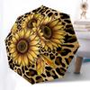 1pc Sunflower, Leopard Print, Nature Umbrella with Plastic Handle,Compact & Stylish,Suitable for All Seasons YS331044