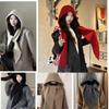 Fashion Korean Knit Hat Scarf Set Women Winter Warm Hat with Ear Protection Autumn Winter Hooded Neck Warmer