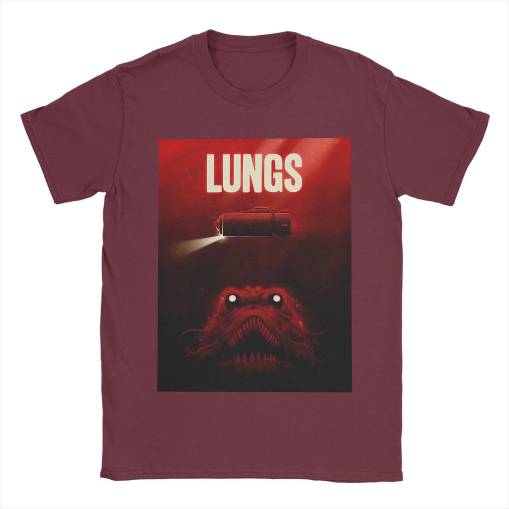 Casual T Shirt Beach Lungs Iron Lung Game Poster Leisure T Shirts Cotton Tee Shirt for Unisex Classic Pattern Short Sleeve Clothing