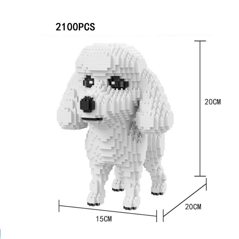 Idea Pets Animal Nanobrick Siberian Husky Corgi Poodle Schnauzer Dog Micro Diamond Block Puppy Doge Shiba Inu Toy Sets For Gifts