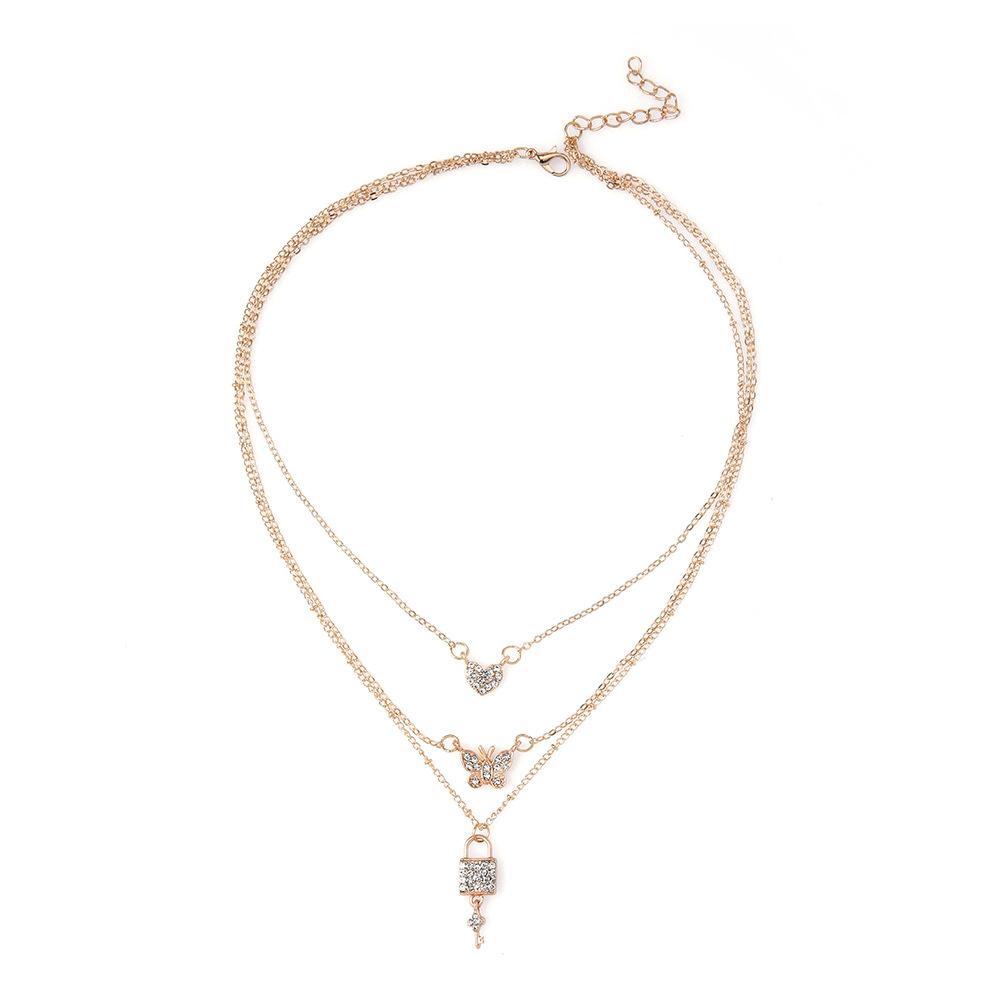 Módní vícevrstvý smajlík s perlovými korálky Náhrdelník pro ženy Srdce Květ Yin Yang Náhrdelníky s kovovým řetízkem Šperky