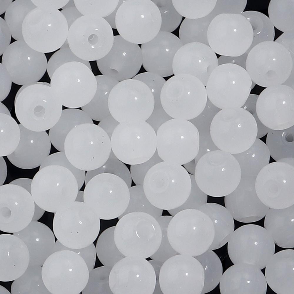 60pcs 8mm Glass Beads Colorful Round Loose Spacer Beads for Jewelry Making DIY Necklace Bracelets Earrings Key Chain Accessories