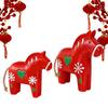 2026 Pony Ornament 2 Pieces Resin Painted Pony Decorative Table Figurine Little Horse Ornament For Home Living Room Bedroom
