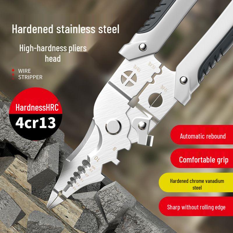 Multifunctional Electrician s Wire Strippers and Crimping Pliers