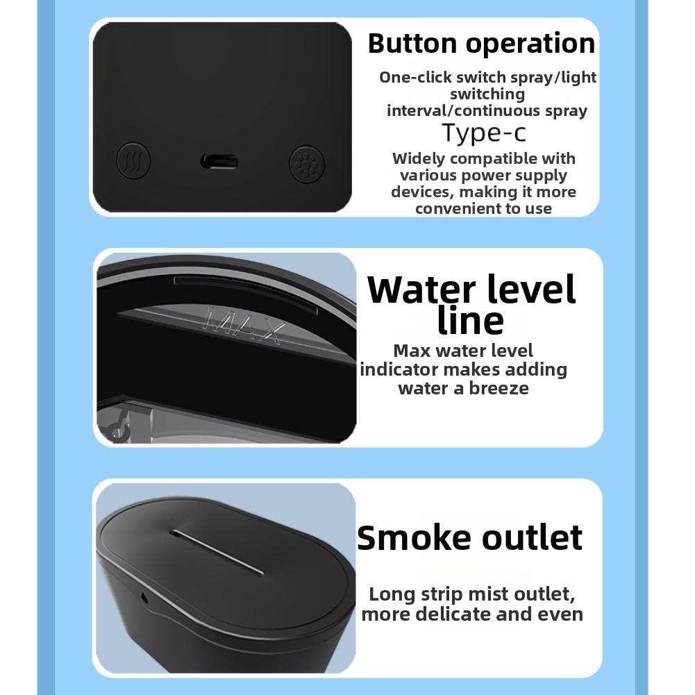 USB Aroma Diffuser with Quiet Operation Colorful Night Light Adjustable Mist Levels and Automatic Safety Shutoff