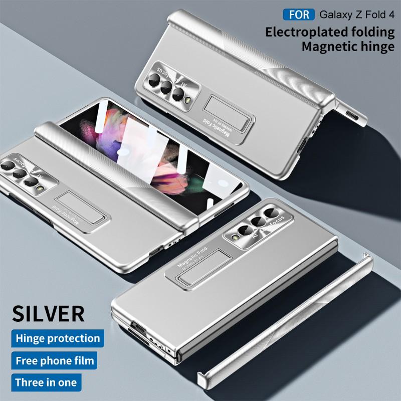 Magnetic Hinge Case Galaxy Z Fold4 Fold3 Shockproof Full Protection With Electroplated Lens Film