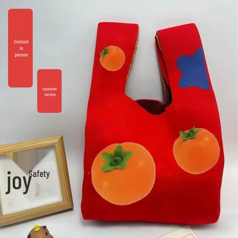 Festive Knitted Wedding Souvenir Candy Wristlet Tote Bag