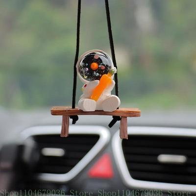 Swing Astronaut Car Hanging Ornament Swing Car Pendant Swing Astronaut Auto Decoration Car Rearview Mirrors Pendant