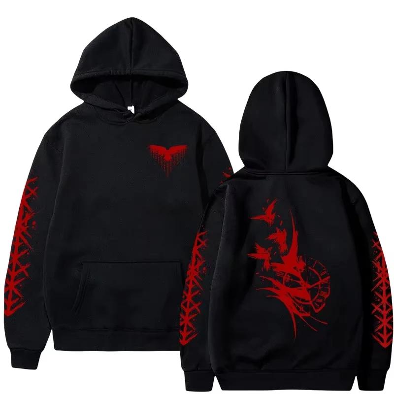 New Men's Autumn/Winter 2D Hoodie Sportswear Crow Ancient Clock Printed Adult Fashion Casual Sports Long Sleeve