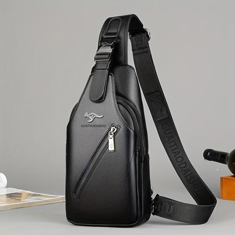 

Чоловіча великої місткості протикрадіжна багатофункціональна зовнішня дорожня нагрудна сумка кросбоді чорний