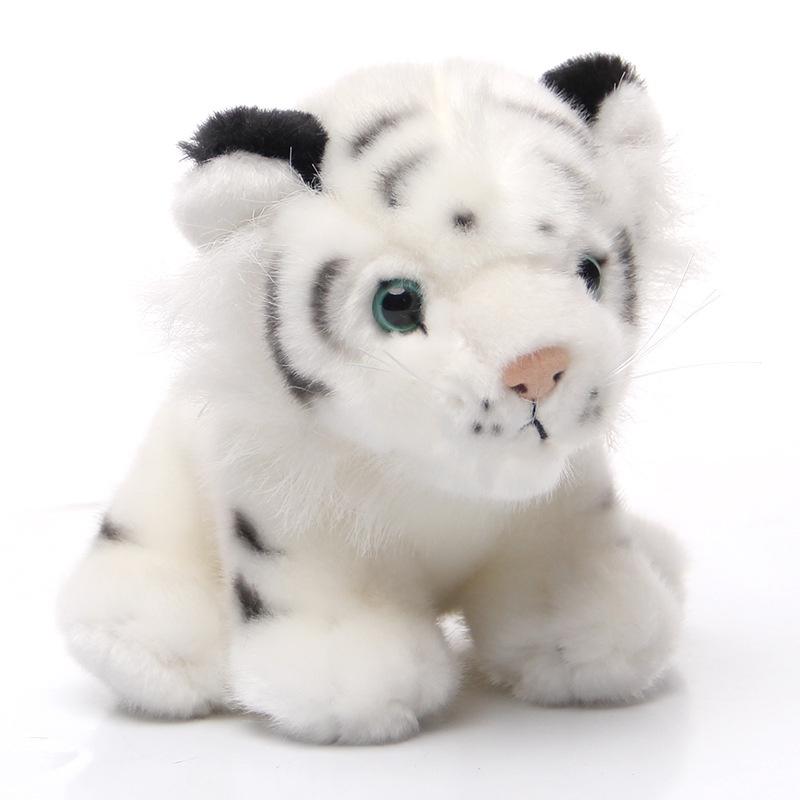 Adorable Cute Plush Tiger Animal Toy In White And Yellow For Kids And Collectors