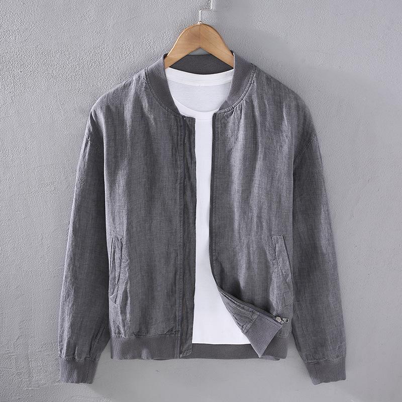 Men's Artistic Youth Long-Sleeve Linen Coat: Comfortable, Breathable, Versatile Casual Wear.