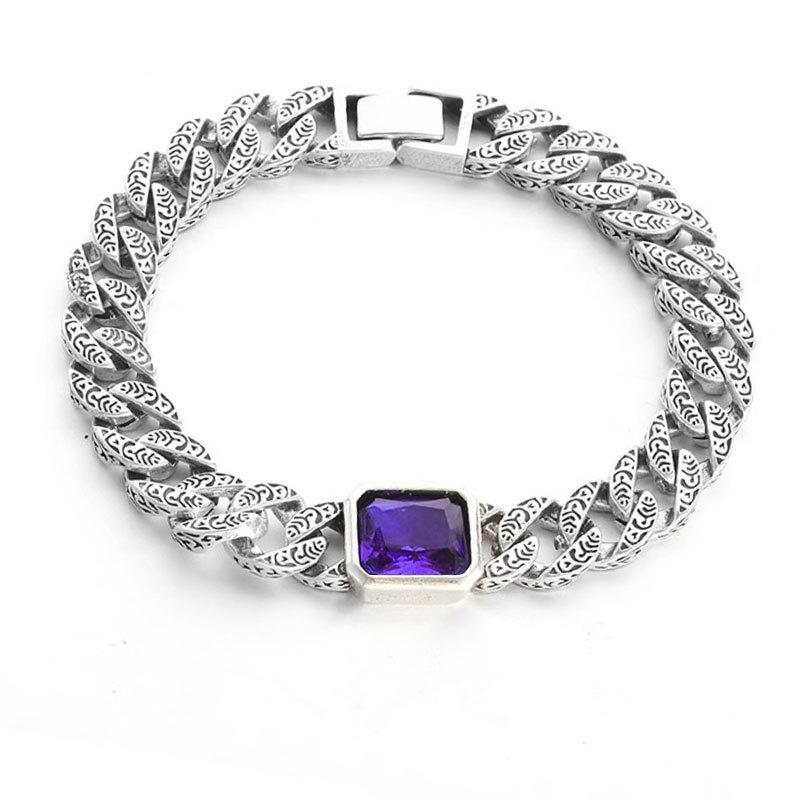 Gem Couple Bracelet, High-End Sense Retro Totem Bracelet, Trendy And Cool Personality Hand Jewelry, Supply